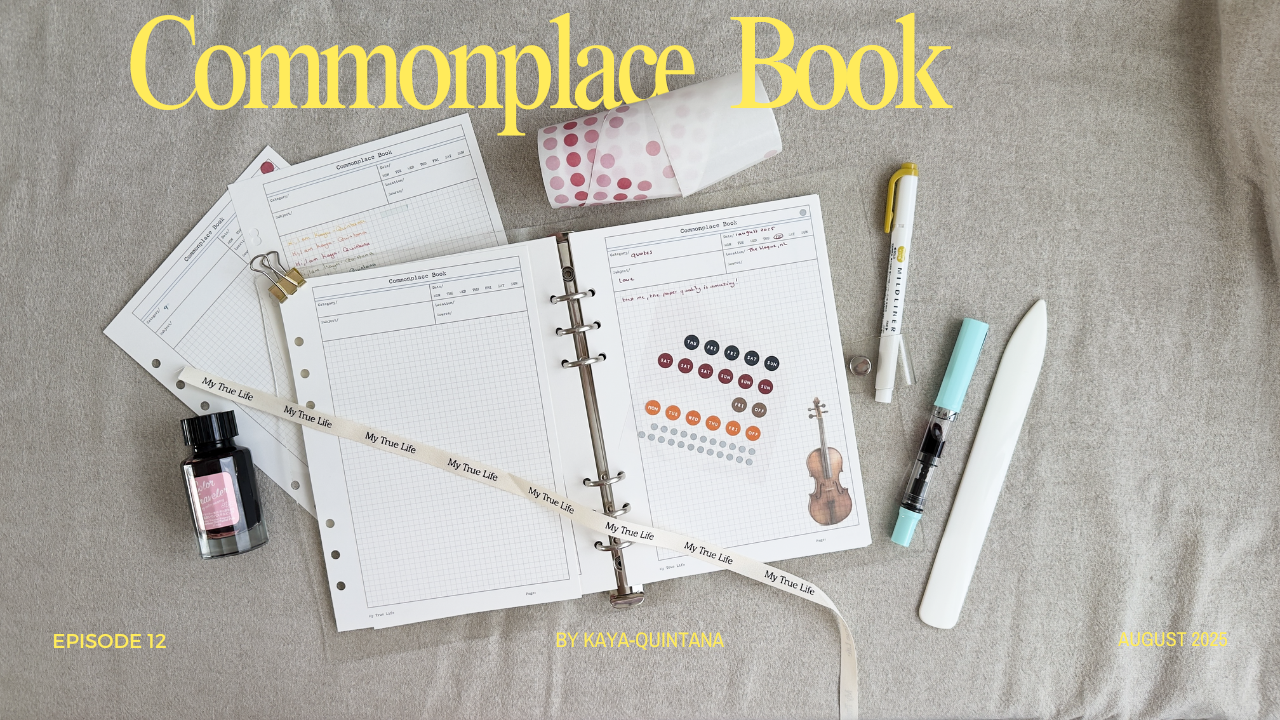Commonplace Journal Index Example The best Commonplace Book Journal Inserts (for an A5, 6 ring binder ...