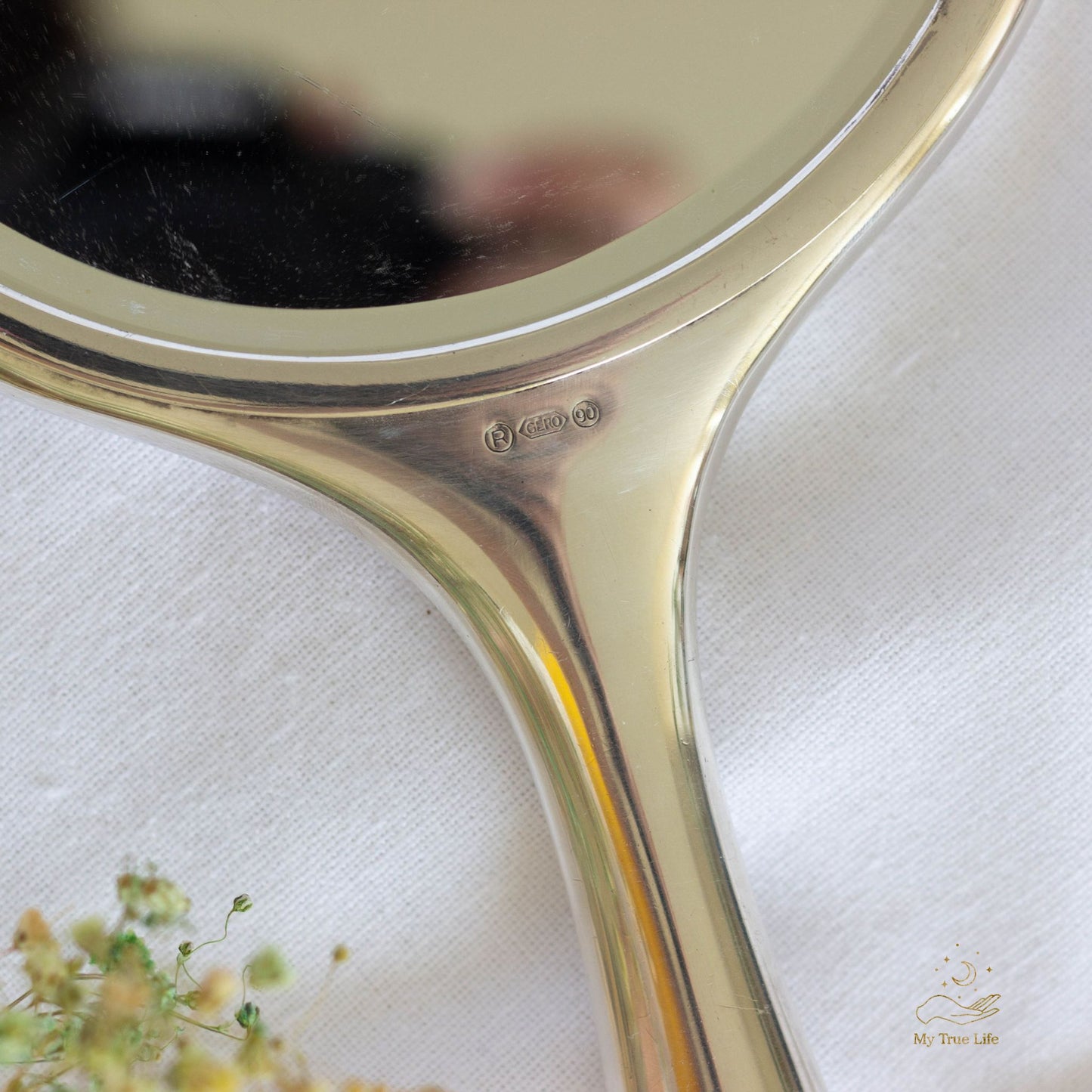 Antique silver mirror - Gero