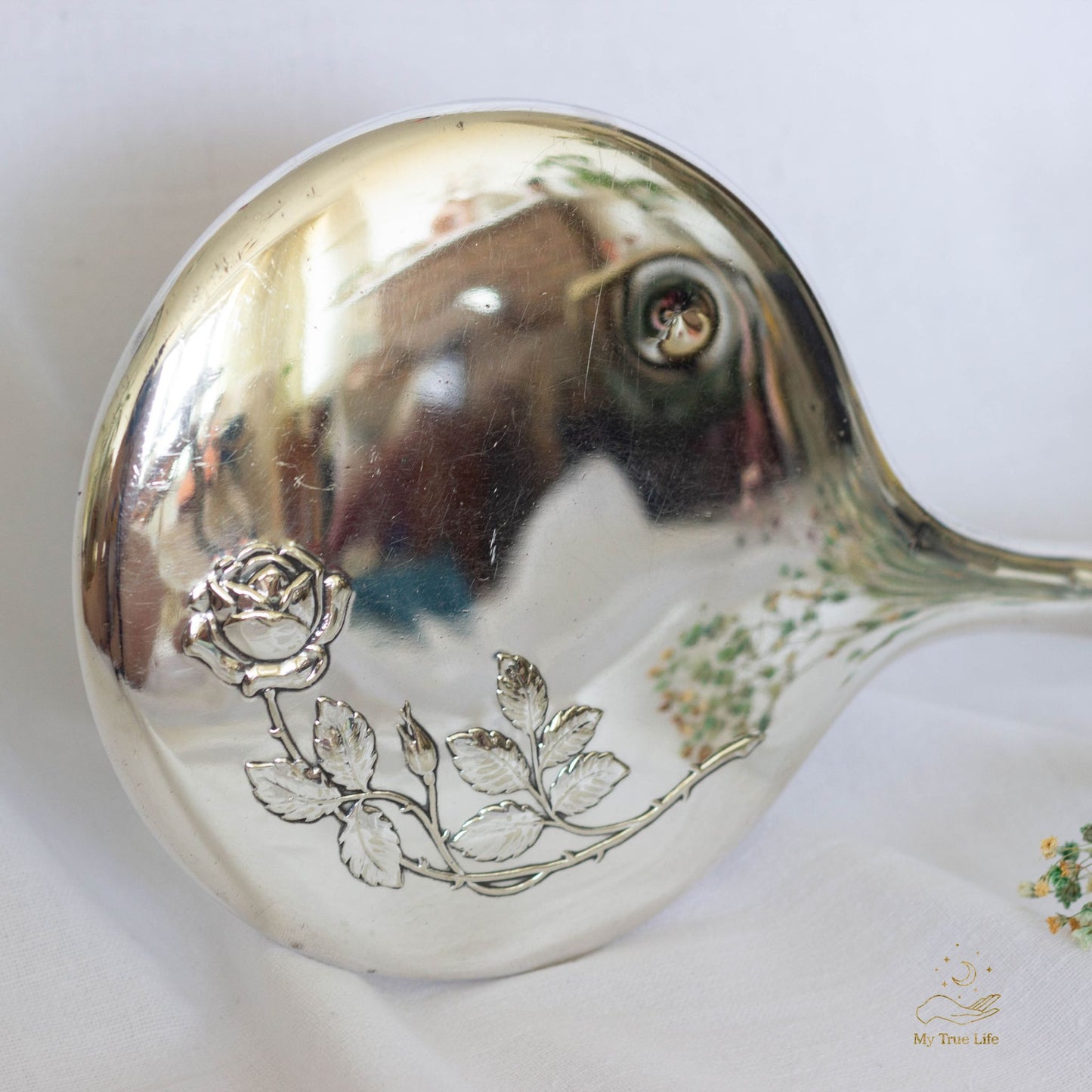 Antique silver mirror - Gero