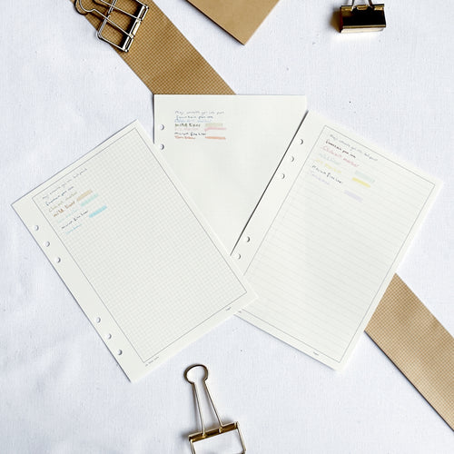 3-Pack Ring Binder Inserts - Graph, Lined And Dotted Pages