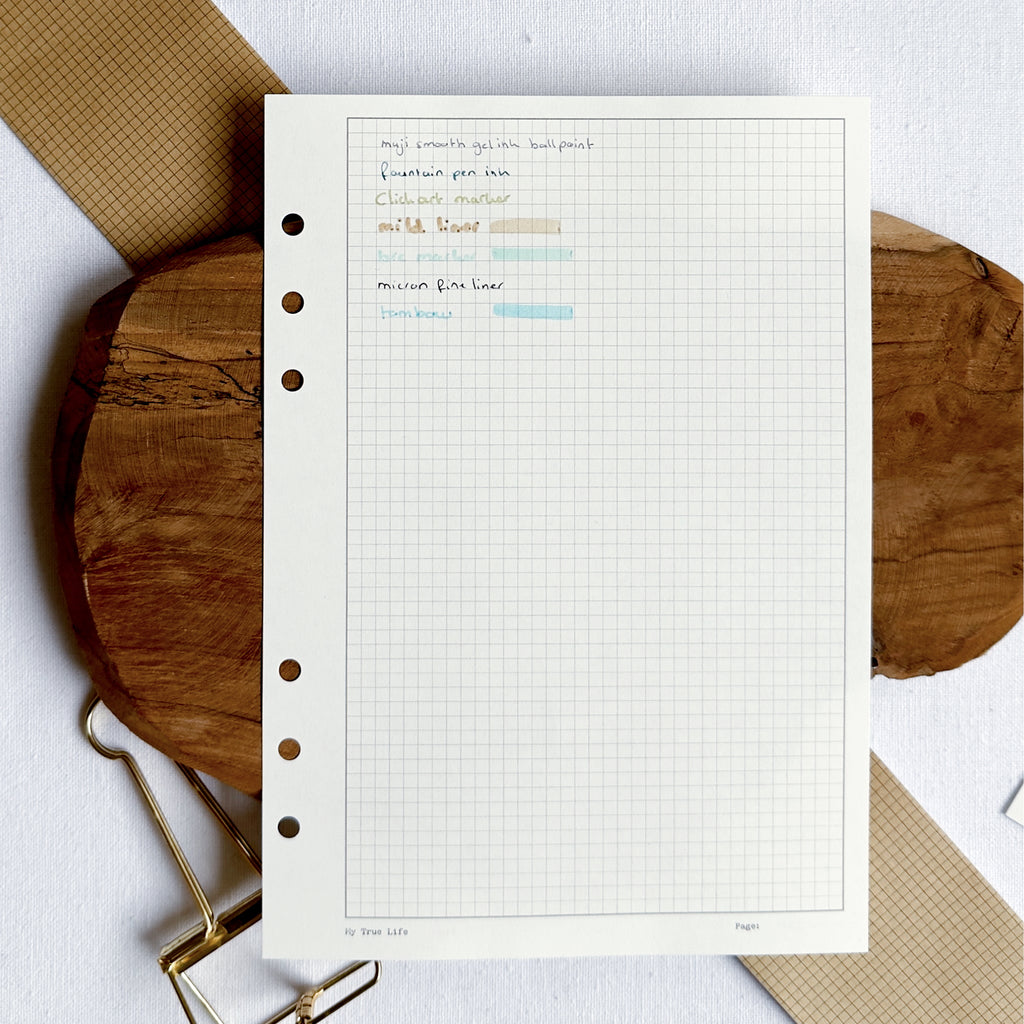 Graph Paper Ring Binder Inserts