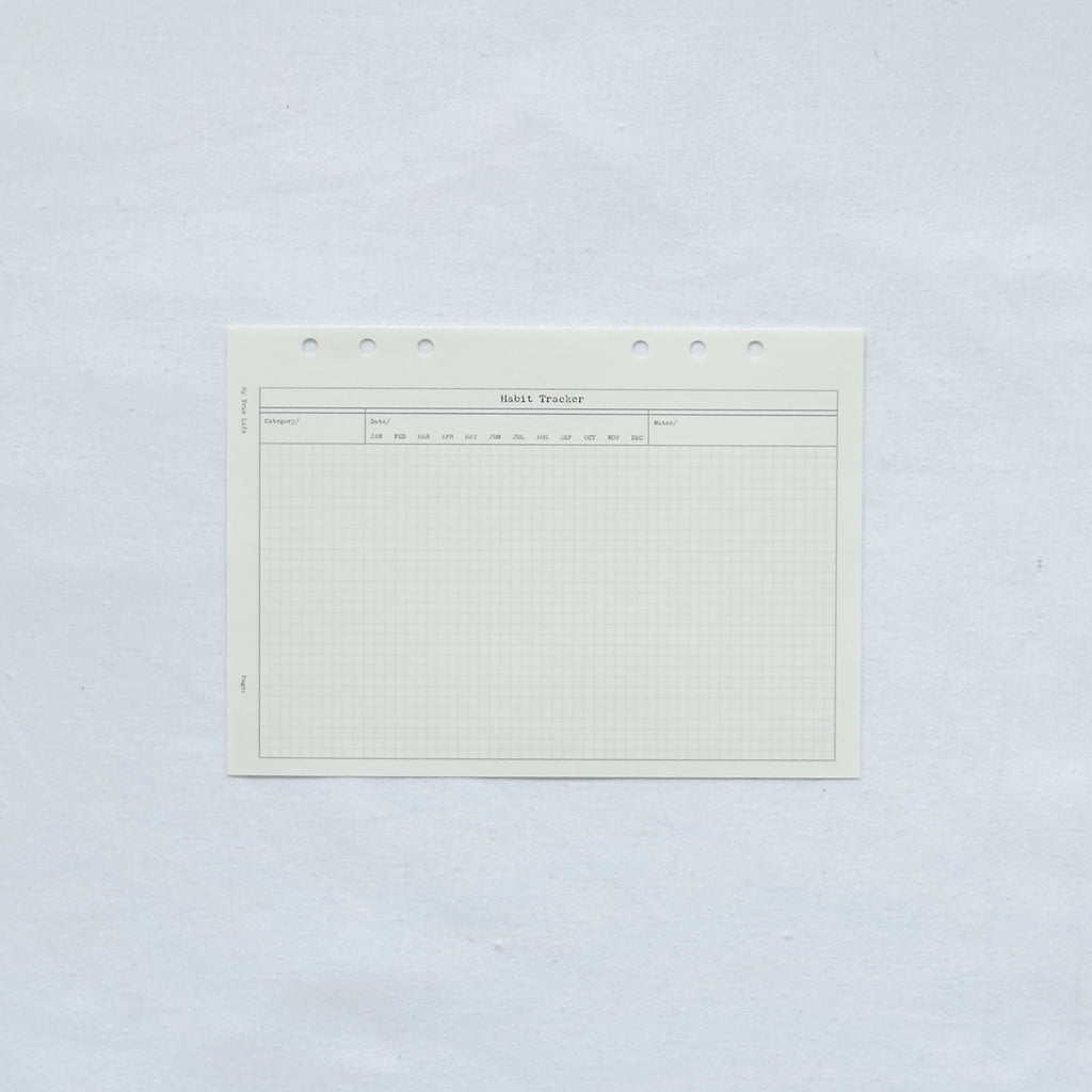 Habit Tracker Ring Binder Insert