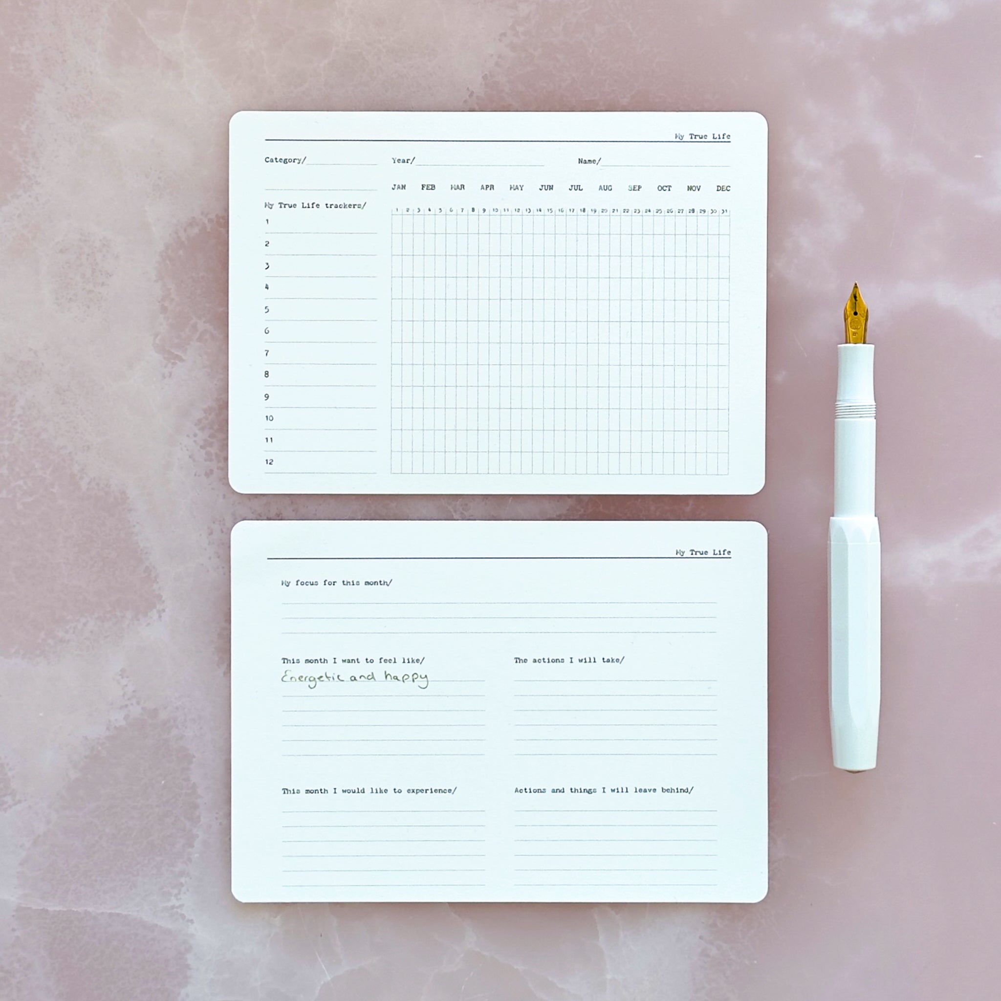 A4 Monthly Planner And A6 Habit Tracker Bundle