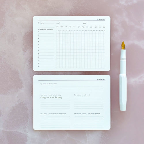 A6 Monthly Habit Tracker Cards