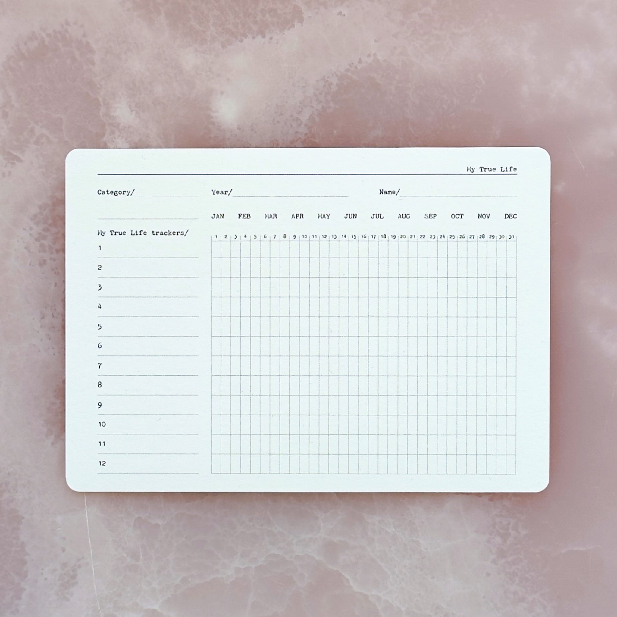 Monthly Habit Tracker Cards