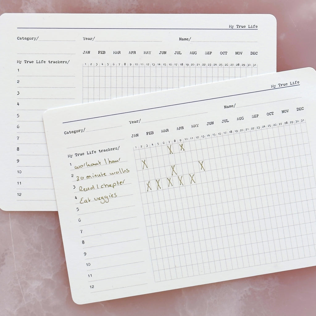 Monthly Habit Tracker Cards