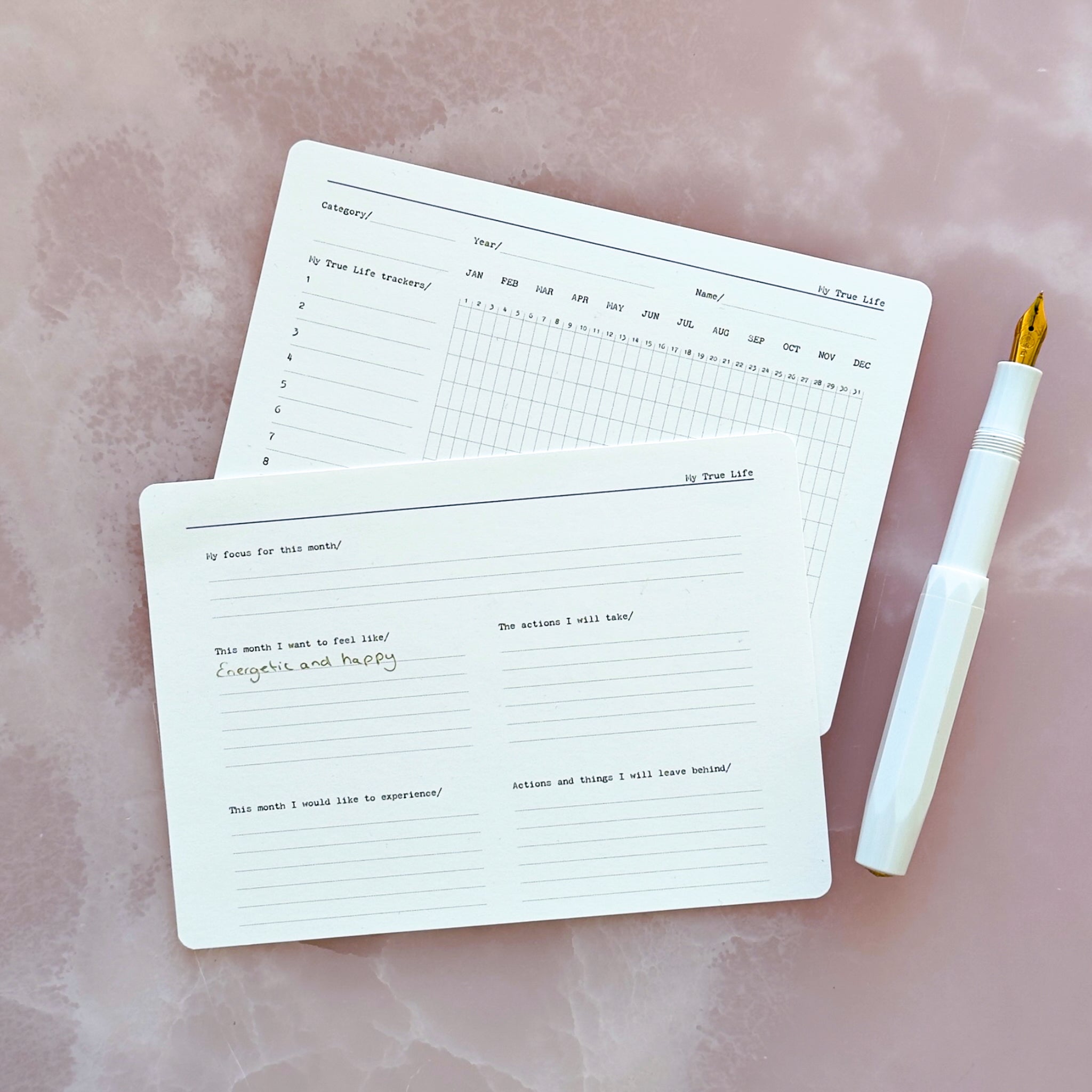 Monthly Habit Tracker Cards