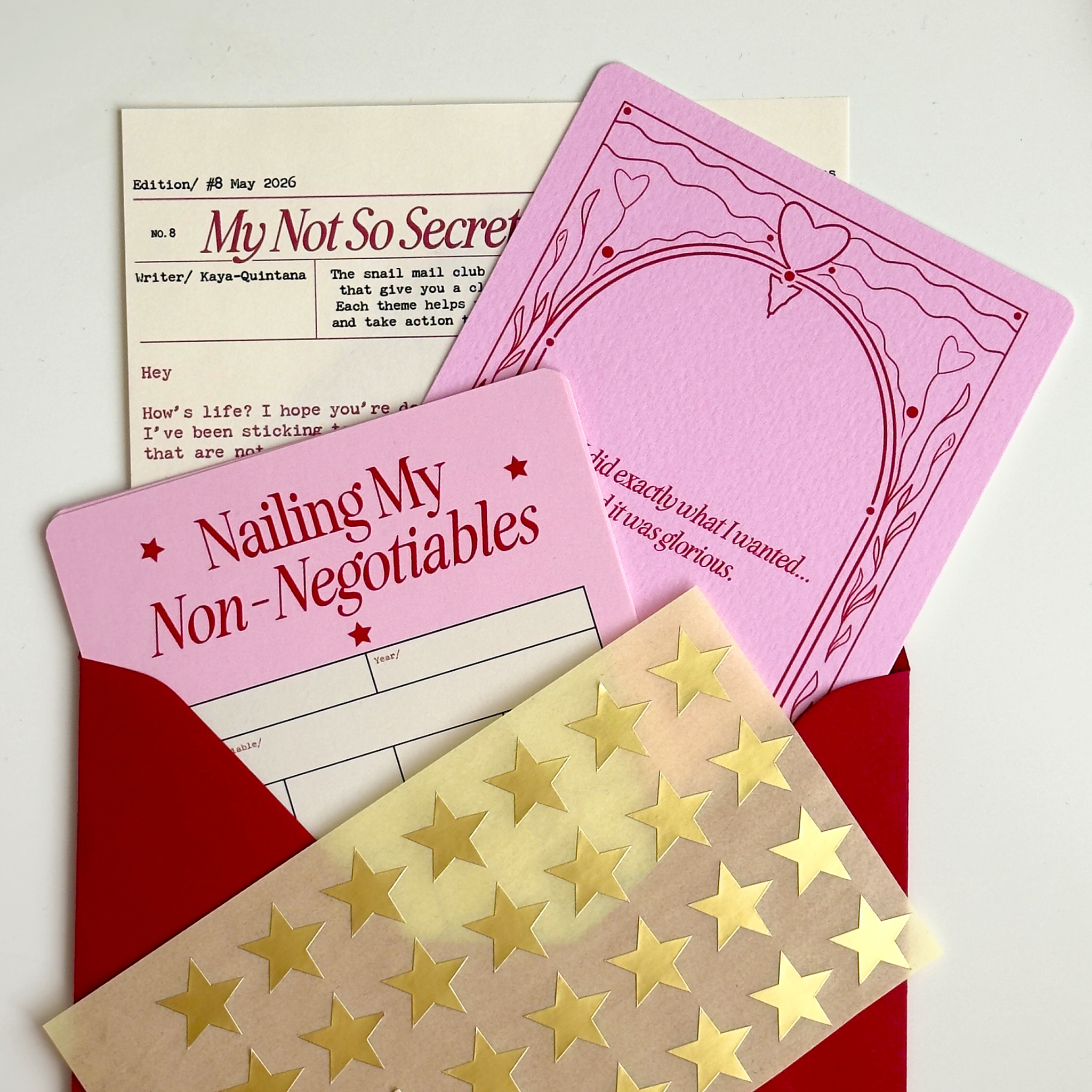 May Snail Mail Letter: Non-negotiables