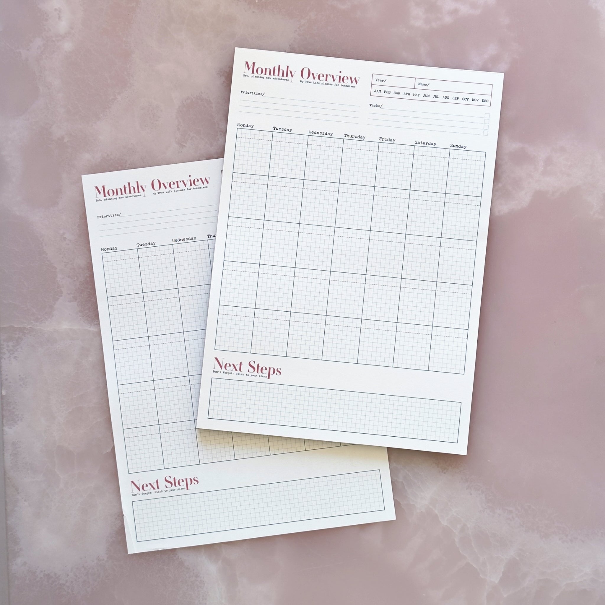 Monthly Planner Notepad A4