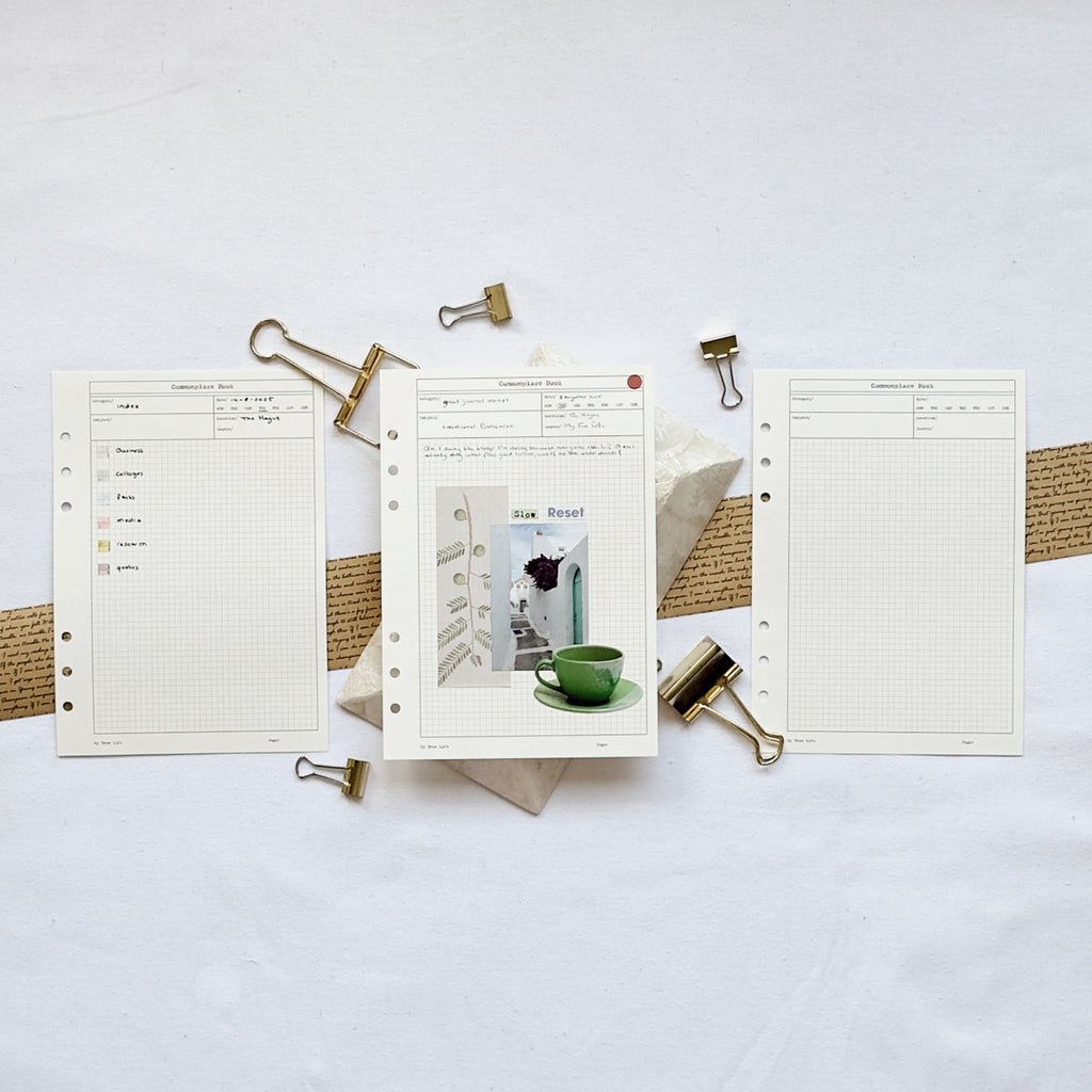 Commonplace Book Ring Binder Insert