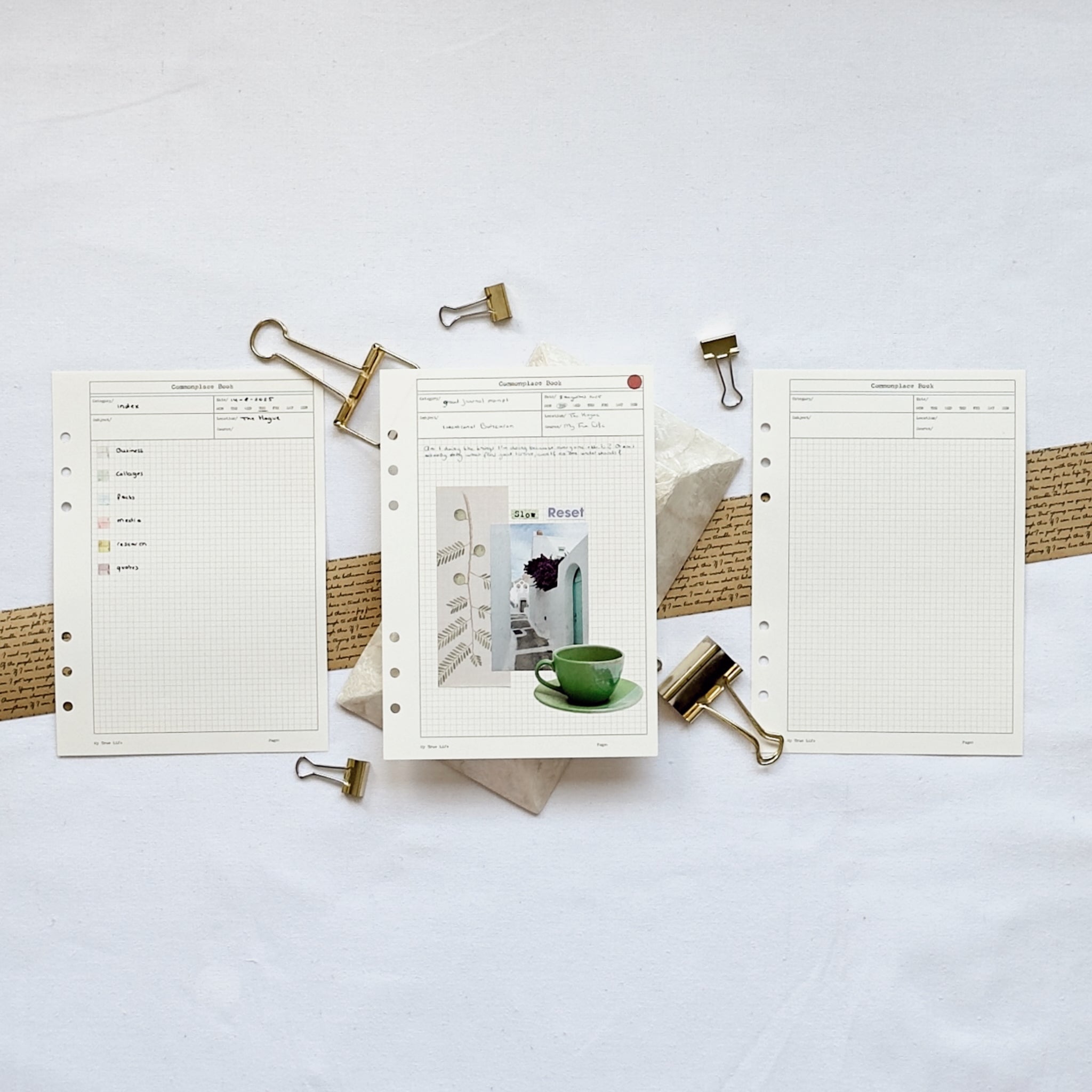 Commonplace Book Ring Binder Insert