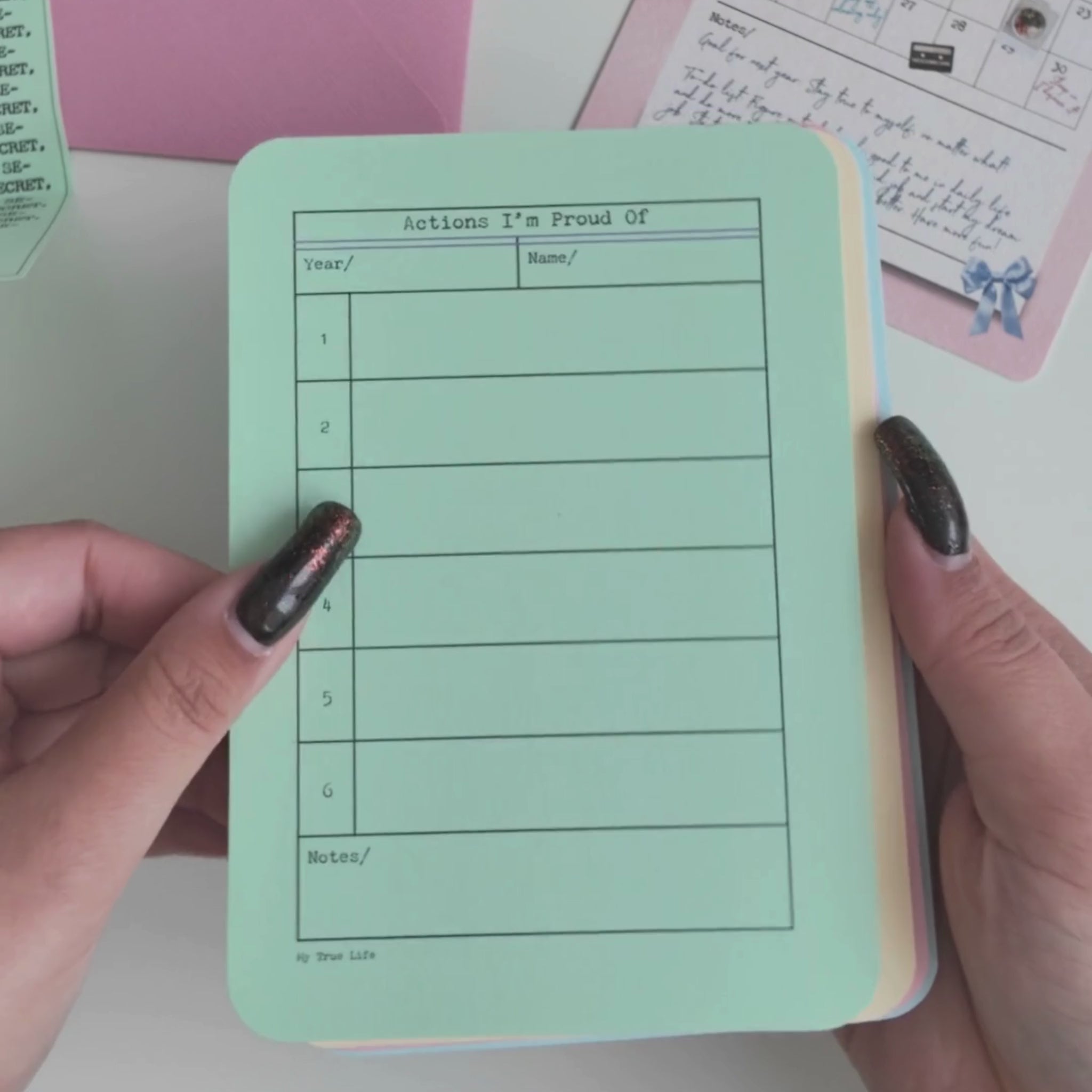 Habit tracker cards